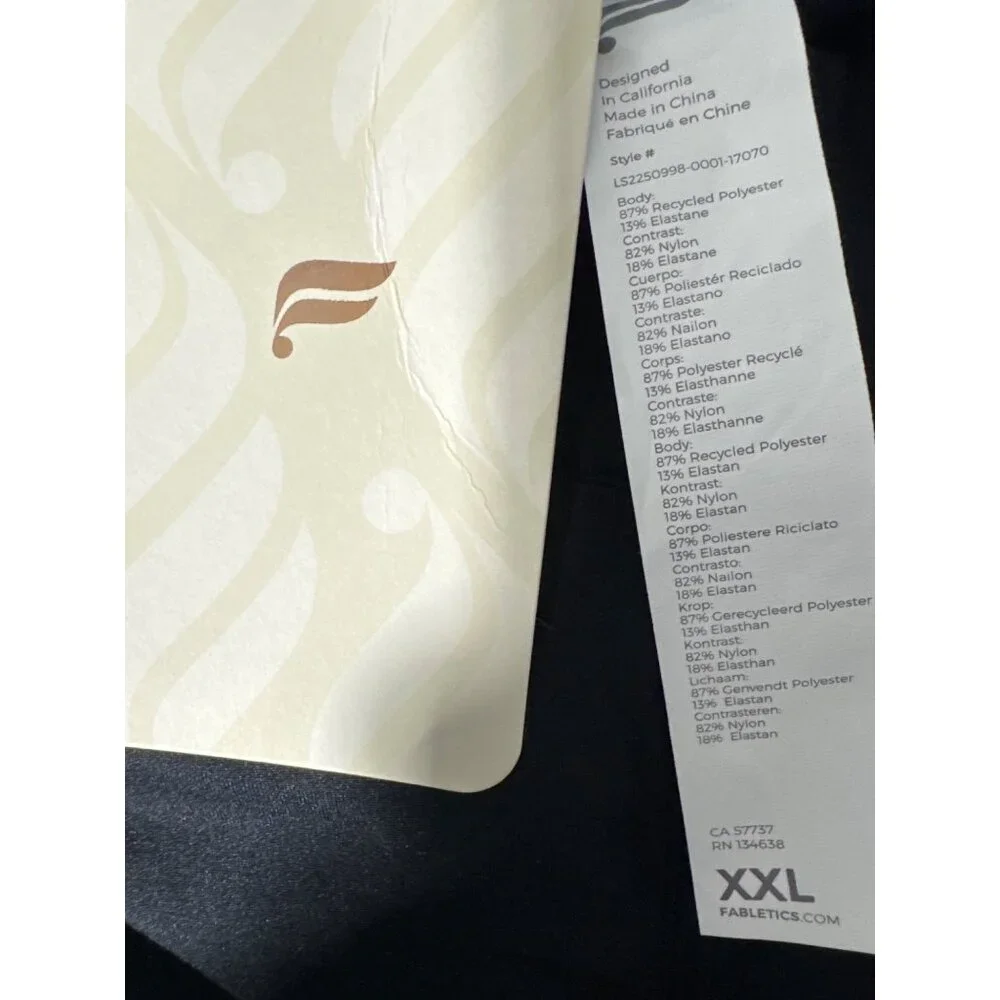 Fabletics Womens Half-Zip Phoenix Black Mid-Layer Top XXL Moisture-Wicking NEW - Picture 5 of 16